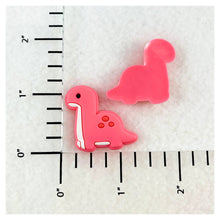 Load image into Gallery viewer, Set of 2 - PVC Resin - Pink Dinosaur - Brontosaurus