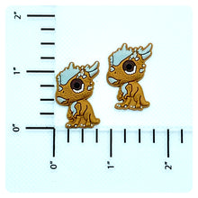 Load image into Gallery viewer, Set of 2 - PVC Resin - Brown Dragon