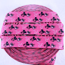Load image into Gallery viewer, Ribbon by the Yard - Mickey & Minnie Scatter on Pink