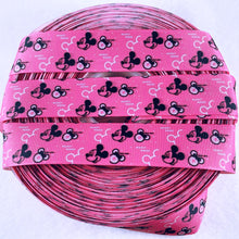 Load image into Gallery viewer, Ribbon by the Yard - Mickey & Minnie Scatter on Pink