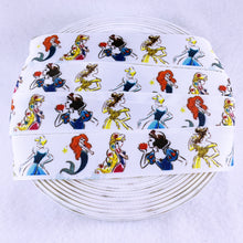 Load image into Gallery viewer, Ribbon by the Yard - Artsy Princesses on White