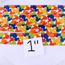 Load image into Gallery viewer, Ribbon by the Yard - Colorful Mickey Head Scatter on White