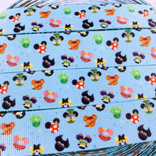 Load image into Gallery viewer, Ribbon by the Yard - Mickey Head Scatter on Teal