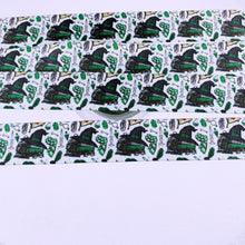 Load image into Gallery viewer, Ribbon by the Yard - 7/8" - HP - Wizard School - Slytherin - Hat, Books, Scarf