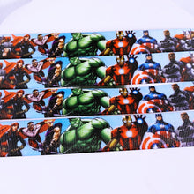 Load image into Gallery viewer, Ribbon by the Yard - Avengers on Blue