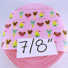 Load image into Gallery viewer, Ribbon by the Yard - Mickey Treats & Snacks on Pink