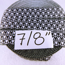 Load image into Gallery viewer, Ribbon by the Yard - Small Black & White Mickey Heads