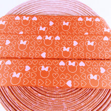 Load image into Gallery viewer, Ribbon by the Yard - Minnie with Hearts on Red