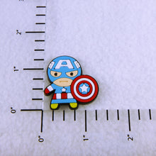 Load image into Gallery viewer, Set of 2 - PVC Resin - Captain America Chibi
