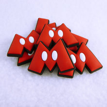 Load image into Gallery viewer, Set of 2 - PVC Resin - Red "M" White Dots
