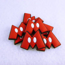 Load image into Gallery viewer, Set of 2 - PVC Resin - Red "M" White Dots