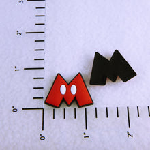 Load image into Gallery viewer, Set of 2 - PVC Resin - Red "M" White Dots
