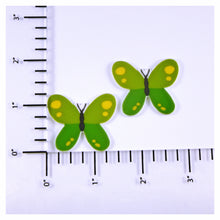 Load image into Gallery viewer, Set of 2 - Planar Resin - Butterflies - Green