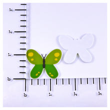 Load image into Gallery viewer, Set of 2 - Planar Resin - Butterflies - Green