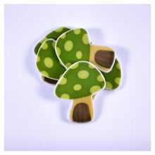 Load image into Gallery viewer, Set of 2 - Planar Resin - Mushrooms - Green