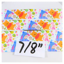Load image into Gallery viewer, Ribbon by the Yard - 7/8" - Winnie the Pooh, Piglet and Eeyore
