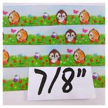 Load image into Gallery viewer, Ribbon by the Yard - 7/8" - Round Chip & Dale Spring scene