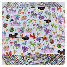Load image into Gallery viewer, Ribbon by the Yard - 1" - Disney Scatter on White