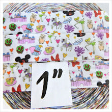 Load image into Gallery viewer, Ribbon by the Yard - 1" - Disney Scatter on White