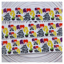 Load image into Gallery viewer, Ribbon by the Yard - Sanderson Sisters on White