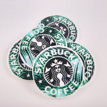 Load image into Gallery viewer, Set of 2 - Planar Resin - Coffee Logo - SBUX - Green Palms with Words