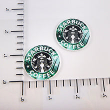 Load image into Gallery viewer, Set of 2 - Planar Resin - Coffee Logo - SBUX - Green Palms with Words