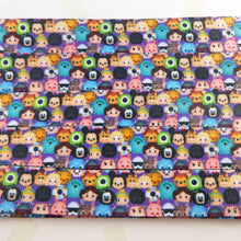 Load image into Gallery viewer, Ribbon by the Yard - 7/8" - Tsum Tsum Dark Purple Background 3 Rows