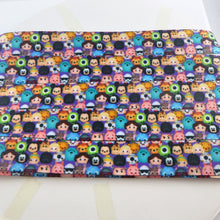 Load image into Gallery viewer, Ribbon by the Yard - 7/8" - Tsum Tsum Dark Purple Background 3 Rows
