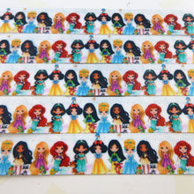 Load image into Gallery viewer, Ribbon by the Yard - 7/8" - Cute Princesses on White