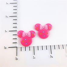 Load image into Gallery viewer, Set of 2 - PVC Resin - Glossy Pink Minnie Mouse With Polka Dots