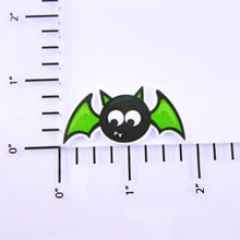 Load image into Gallery viewer, Set of 2 - Planar Resin - Halloween Black & Green Bat