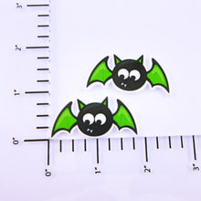 Load image into Gallery viewer, Set of 2 - Planar Resin - Halloween Black & Green Bat