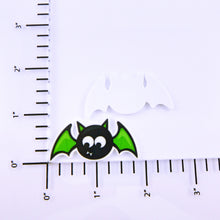 Load image into Gallery viewer, Set of 2 - Planar Resin - Halloween Black & Green Bat