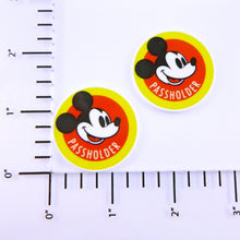 Load image into Gallery viewer, Set of 2 - Planar Resin - Mickey Annual Passholder Yellow Circle