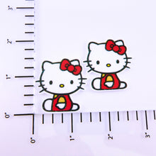 Load image into Gallery viewer, Set of 2 - Planar Resin - Hello Kitty Red Overalls Yellow Shirt