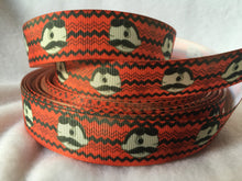 Load image into Gallery viewer, Ribbon by the Yard - Natty Boh - Orange with Black Zig-Zag - Baltimore