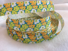 Load image into Gallery viewer, Ribbon by the Yard - Flower Ribbon - Orange, White and Green Flowers