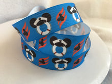 Load image into Gallery viewer, Ribbon by the Yard - Disney DCL Cruise Ribbon Blue