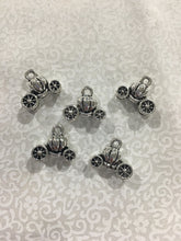 Load image into Gallery viewer, Set of 10 - Carriage Charms - Bright Silver Color