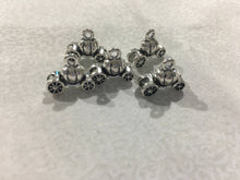 Load image into Gallery viewer, Set of 10 - Carriage Charms - Bright Silver Color