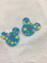 Load image into Gallery viewer, Set of 2 - Planar Resin - Mouse Head Blue Flowers