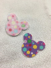 Load image into Gallery viewer, Set of 2 - Planar Resin - Mouse Head - Purple Flowers