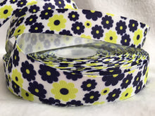 Load image into Gallery viewer, Ribbon by the Yard - Flower Ribbon - Yellow and Blue Flowers