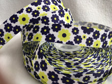 Load image into Gallery viewer, Ribbon by the Yard - Flower Ribbon - Yellow and Blue Flowers