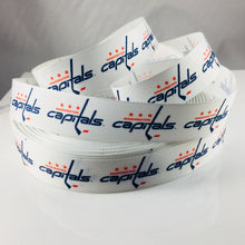 Load image into Gallery viewer, Ribbon by the Yard - Washington Capitals Ribbon on White