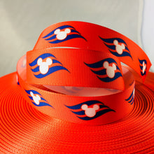 Load image into Gallery viewer, Ribbon by the Yard - Disney DCL - Logo on Red