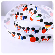 Load image into Gallery viewer, Ribbon by the Yard - World Mickey Heads - Flags - EPCOT