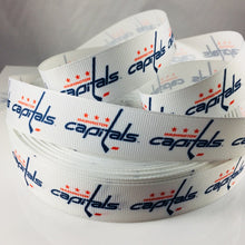 Load image into Gallery viewer, Ribbon by the Yard - Washington Capitals Ribbon on White