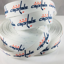 Load image into Gallery viewer, Ribbon by the Yard - Washington Capitals Ribbon on White