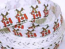 Load image into Gallery viewer, Ribbon by the Yard - Canada Moose Ribbon